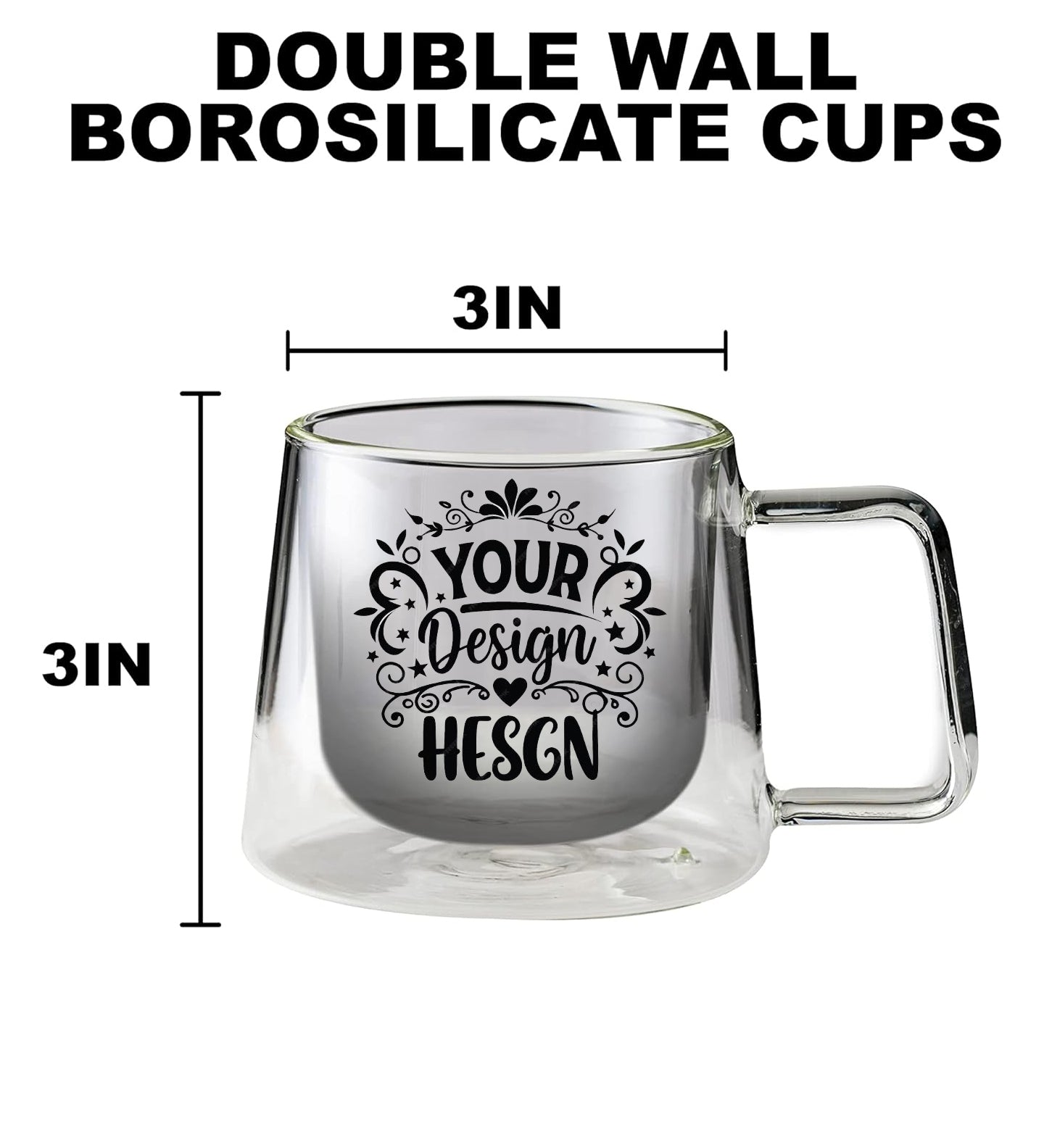 8.5 oz Double Walled Glass Coffee Drink