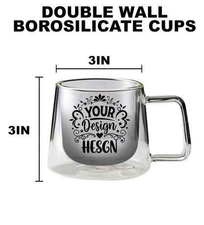 8.5 oz Double Walled Glass Coffee Drink