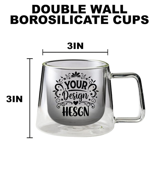 8.5 oz Double Walled Glass Coffee Drink