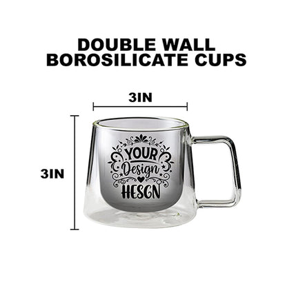 8.5 oz Double Walled Glass Coffee Drink