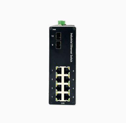 8-port 10/100/1000Mbps Industrial Ethernet Switch + SFP fiber ports + PoE