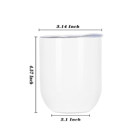 12 Oz Stainless Wine Tumblers,