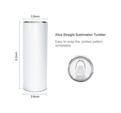 20 oz white  tumbler