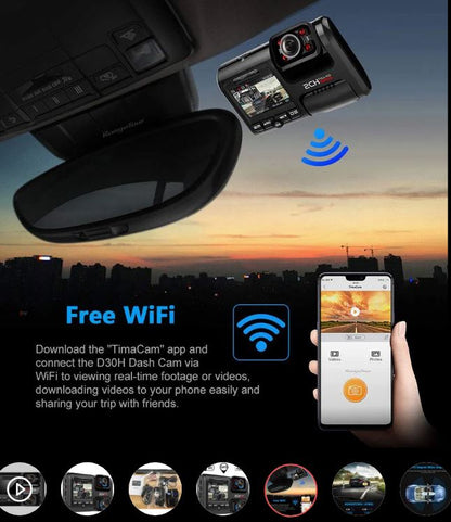 Dual Lens Car Dashcam Night Vision DVR Recorder