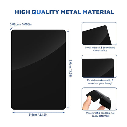 Black Metal Business Cards – (Laser Engraved)
