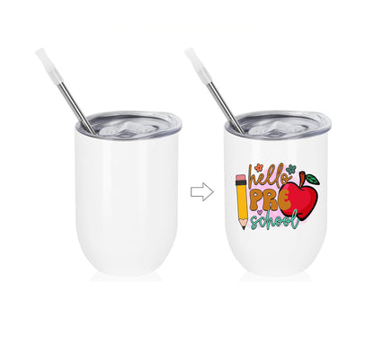 12 Oz Stainless Wine Tumblers,