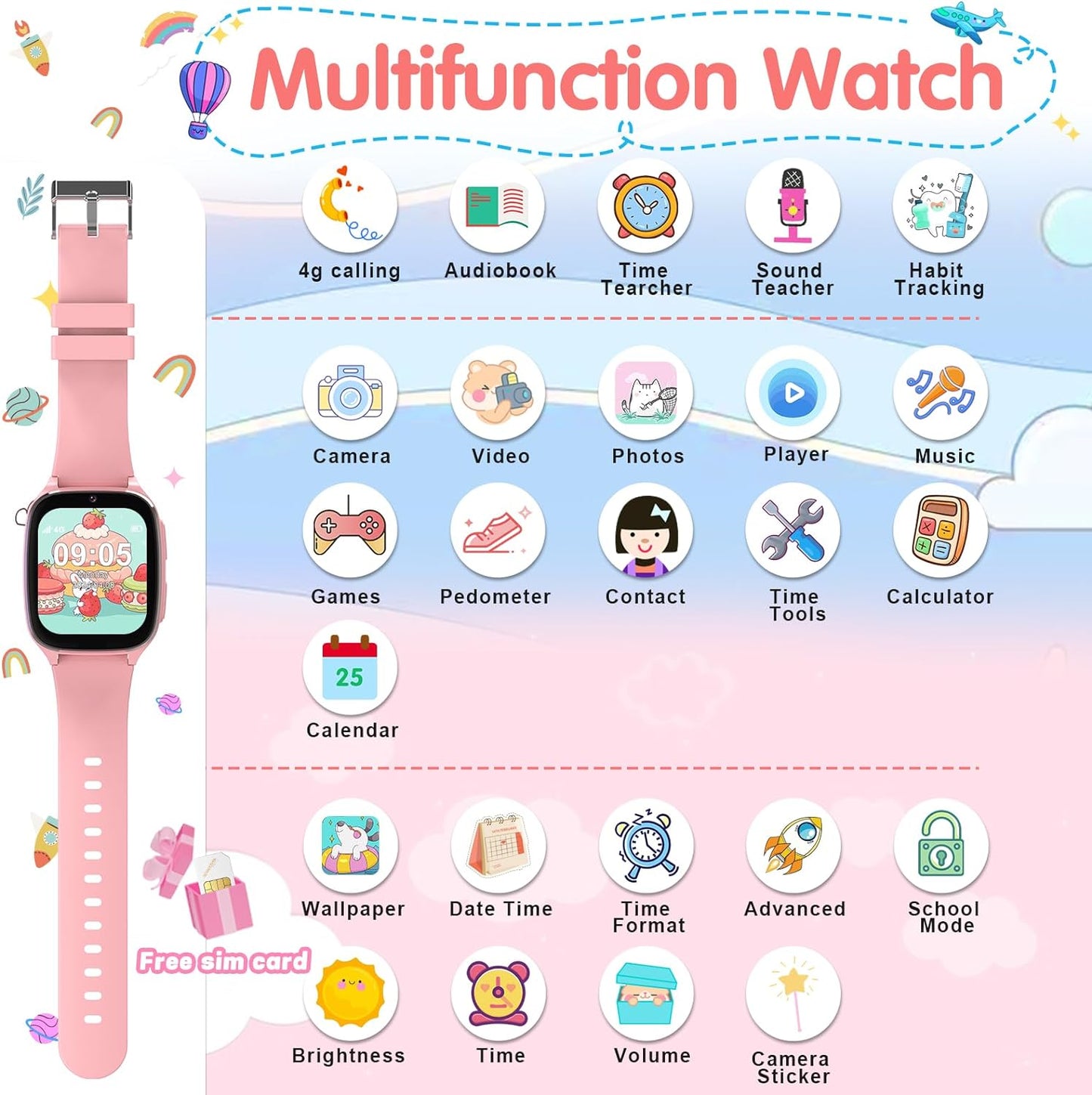 4G Kids Smart Watch Phone