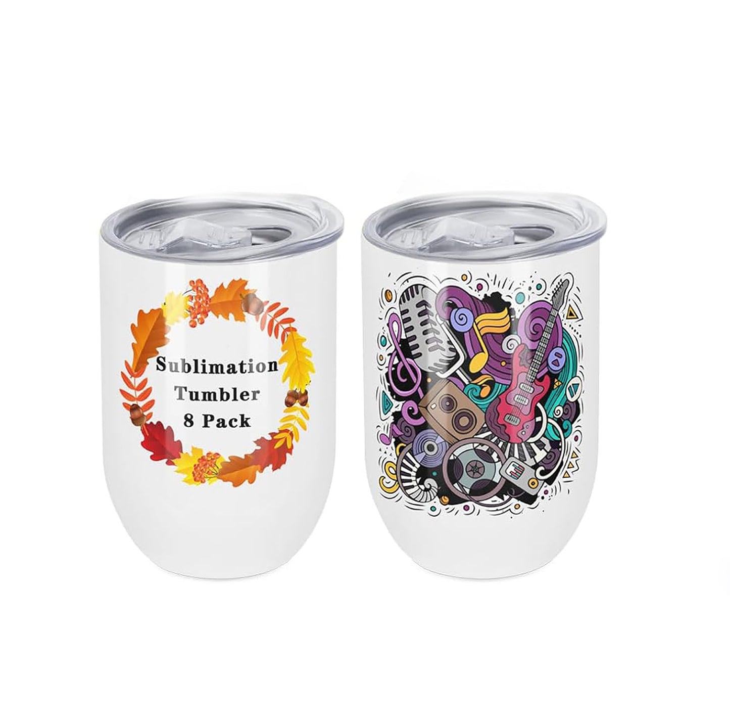 12 Oz Stainless Wine Tumblers,