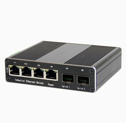 4-port 10/100/1000Mbps Industrial Ethernet Switch + SFP fiber ports + PoE