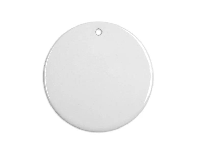 Circle ceramic ornament