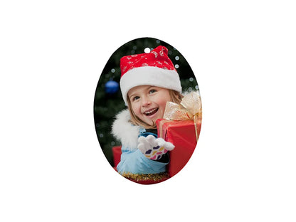 Oval ceramic ornament