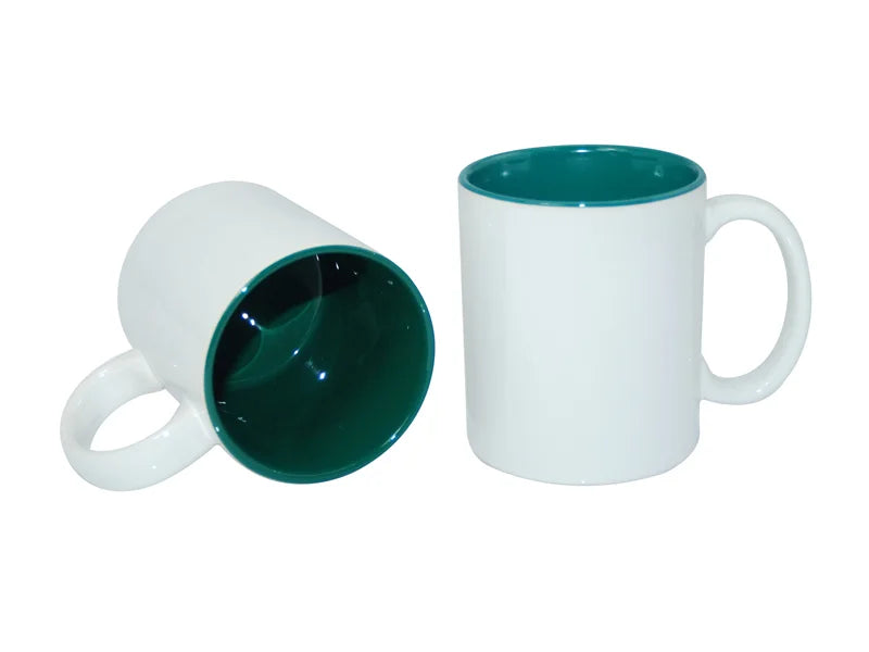 11 oz two-tone mug — Green