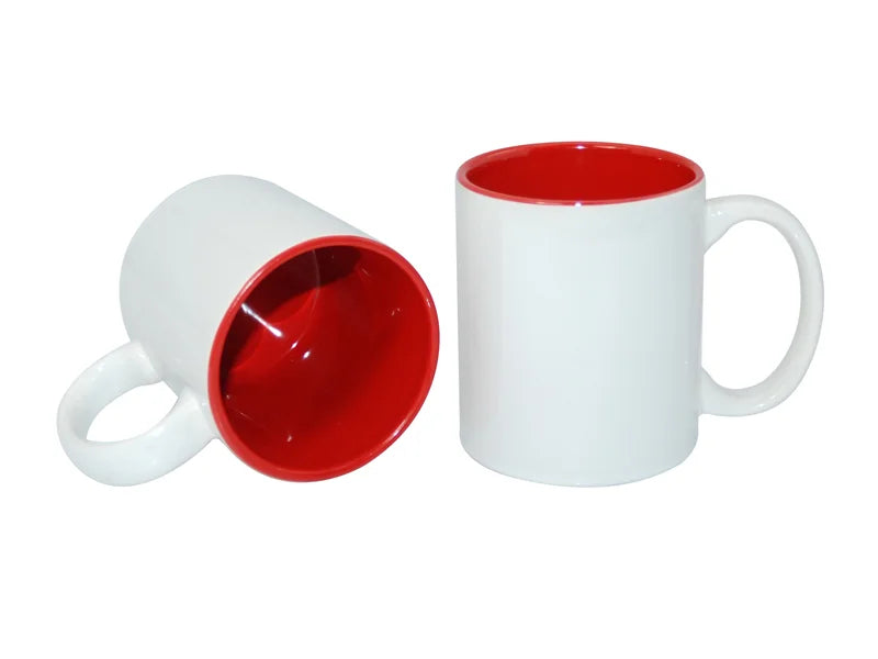 11 oz two-tone mug — Red