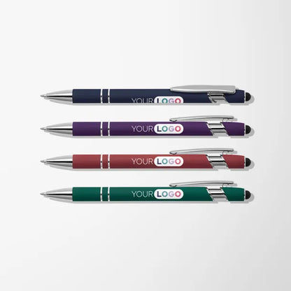Assorted full-color printed soft-touch stylus pen