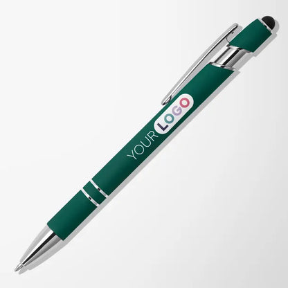 Green full-color printed soft-touch stylus pen