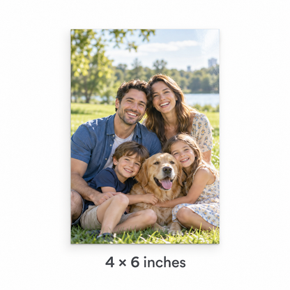 Photo print size preview — 4 × 6 inches