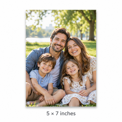 Photo print size preview — 5x7 inches
