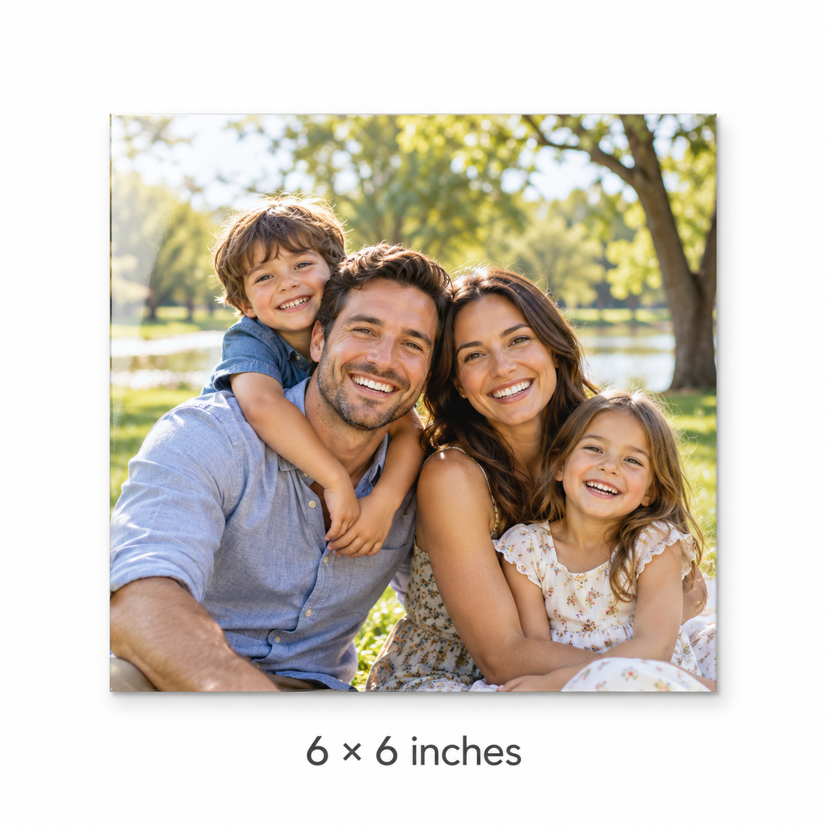 Photo print size preview — 6x6 inches