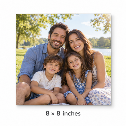 Photo print size preview — 8x8 inches