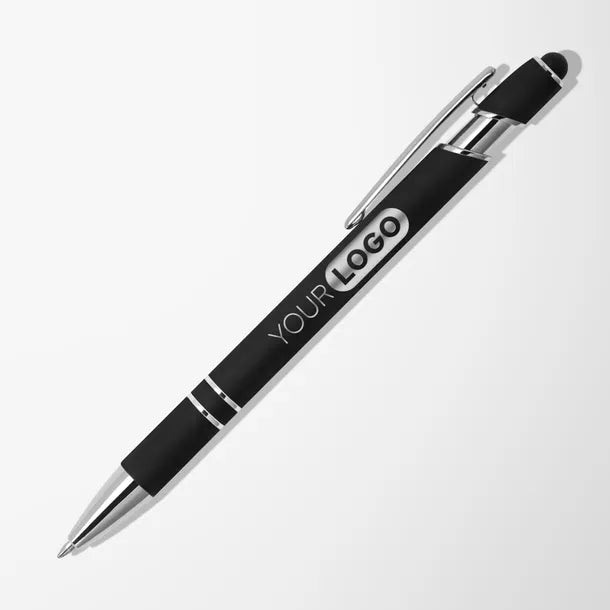 Black soft-touch stylus pen